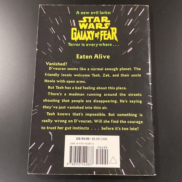 Star Wars Galaxy of Fear #1: Eaten Alive by John Whitman - Paperback Novel - Picture 2 of 5